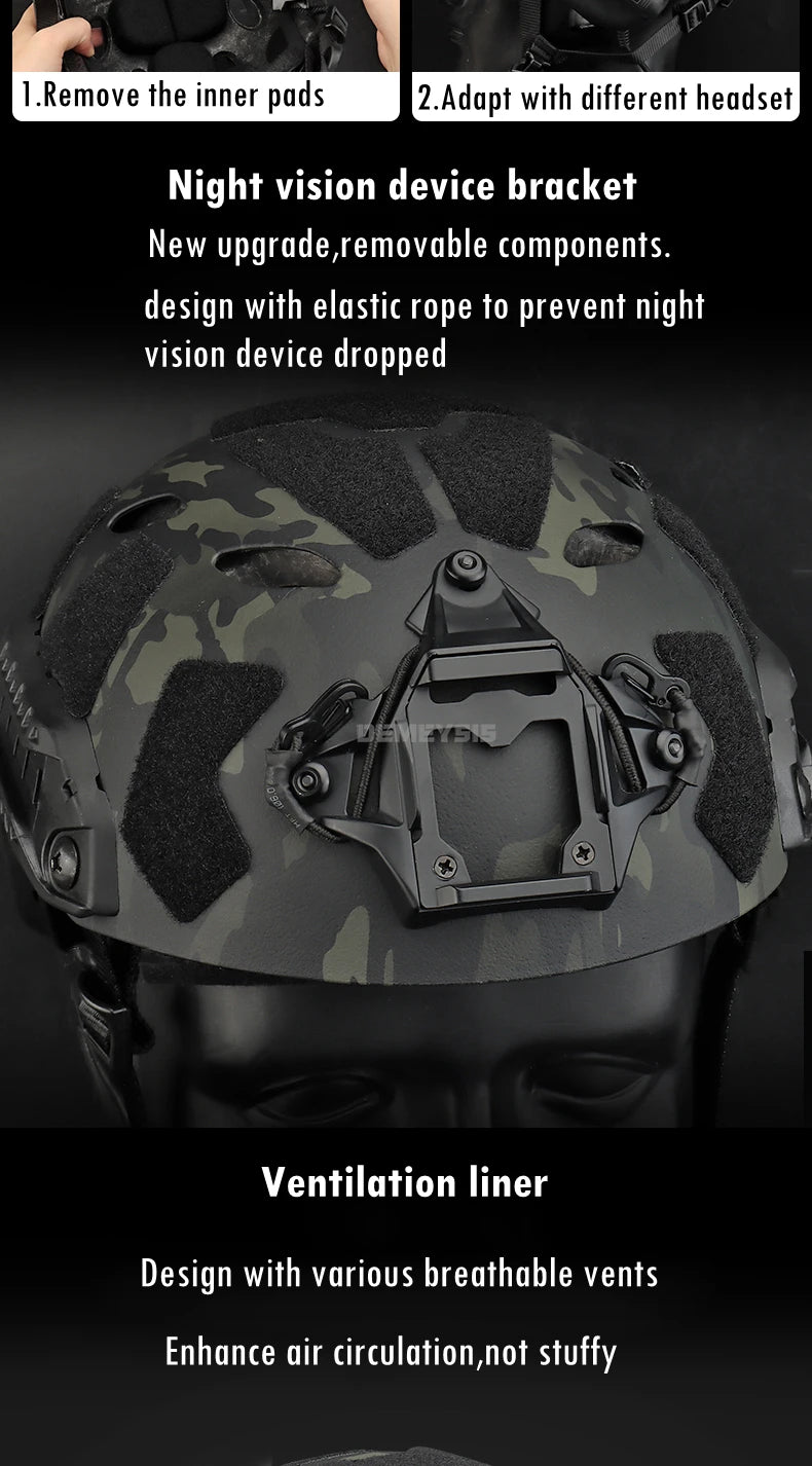 Tactical Fast Helmet for Airsoft & Outdoor Sports