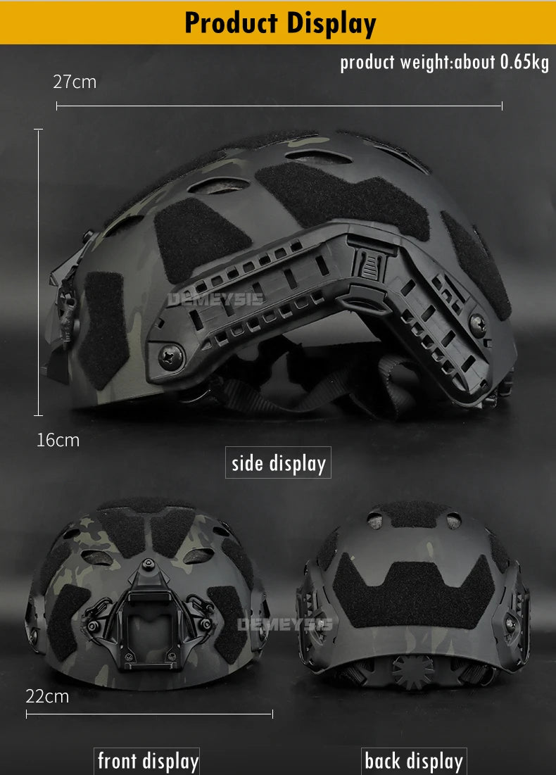 Tactical Fast Helmet for Airsoft & Outdoor Sports, WARRIORS BUDGET