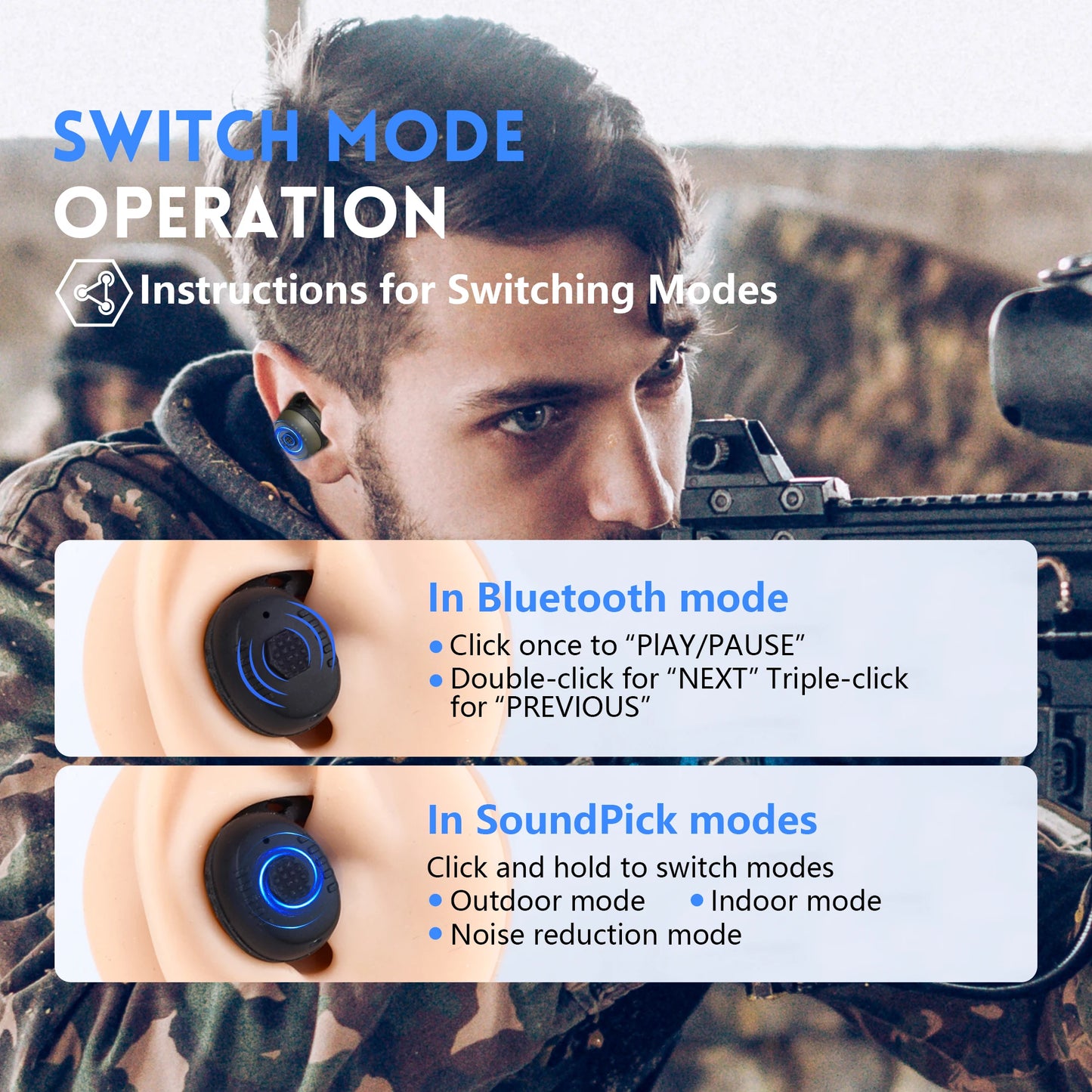 Noise cancelling/ bluetooth ear protection earbuds
