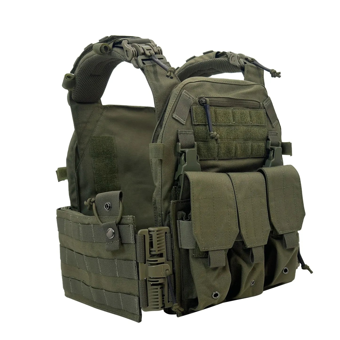 Quick Release Tactical Vest with Triple Pouch, Warriors Budget