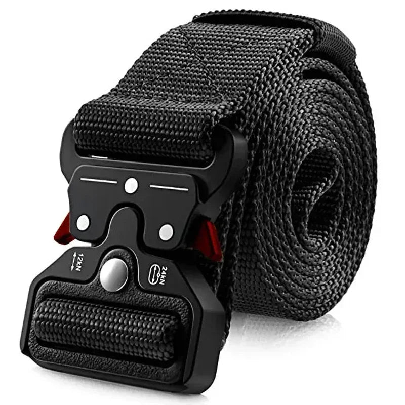 Tactical Quick Release Belt for Men & Women, Black Nylon, WARRIORS