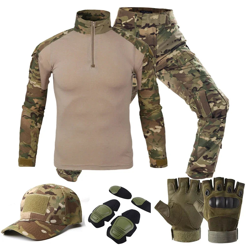 Tactical uniform elbow/knee pad set