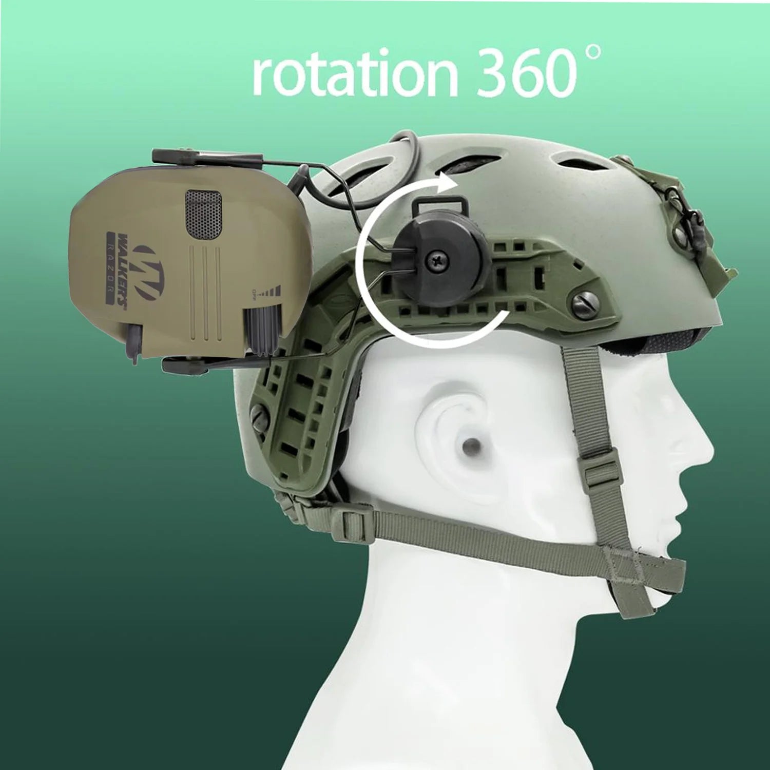 Walker Impact Sport Helmet Mounts | Standard Tactical Fit