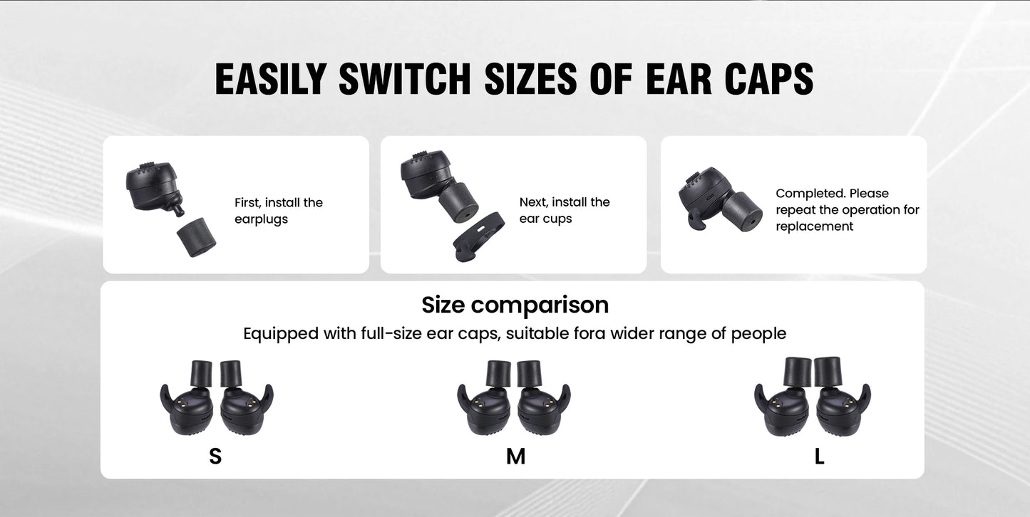 Noise cancelling/ bluetooth ear protection earbuds