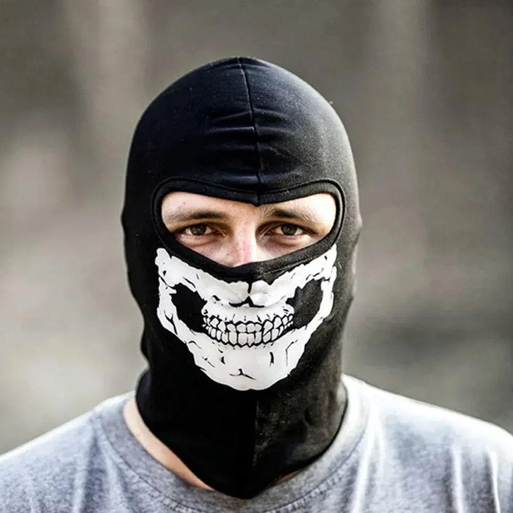 Halloween Skull Print Balaclava, Ghost Mask for Cosplay, WARRIORS