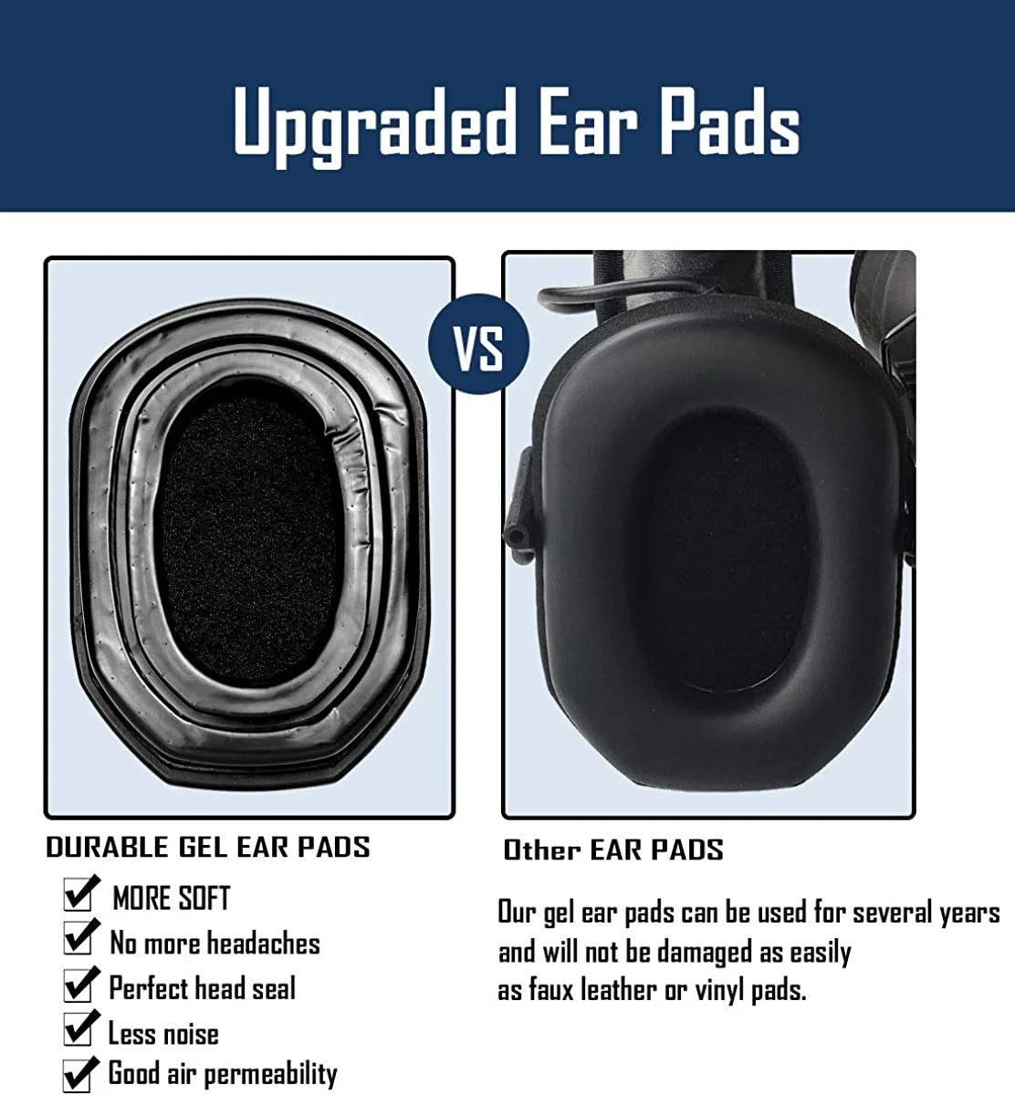 Silicone Gel Earmuff insert for Walkers Razor