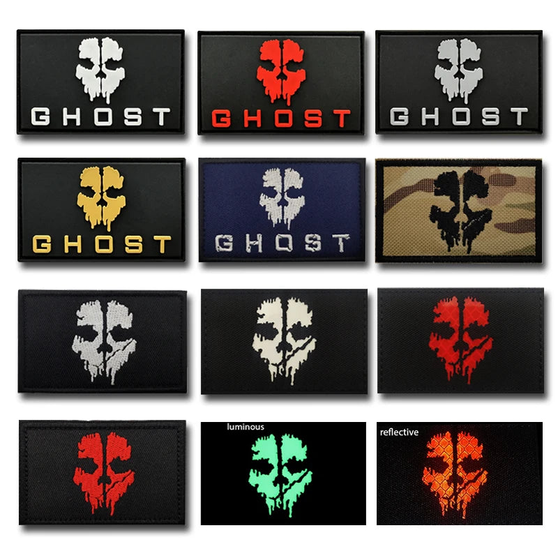 Ghost Velcro Patch | 3D Tactical Embroidered Morale Gear