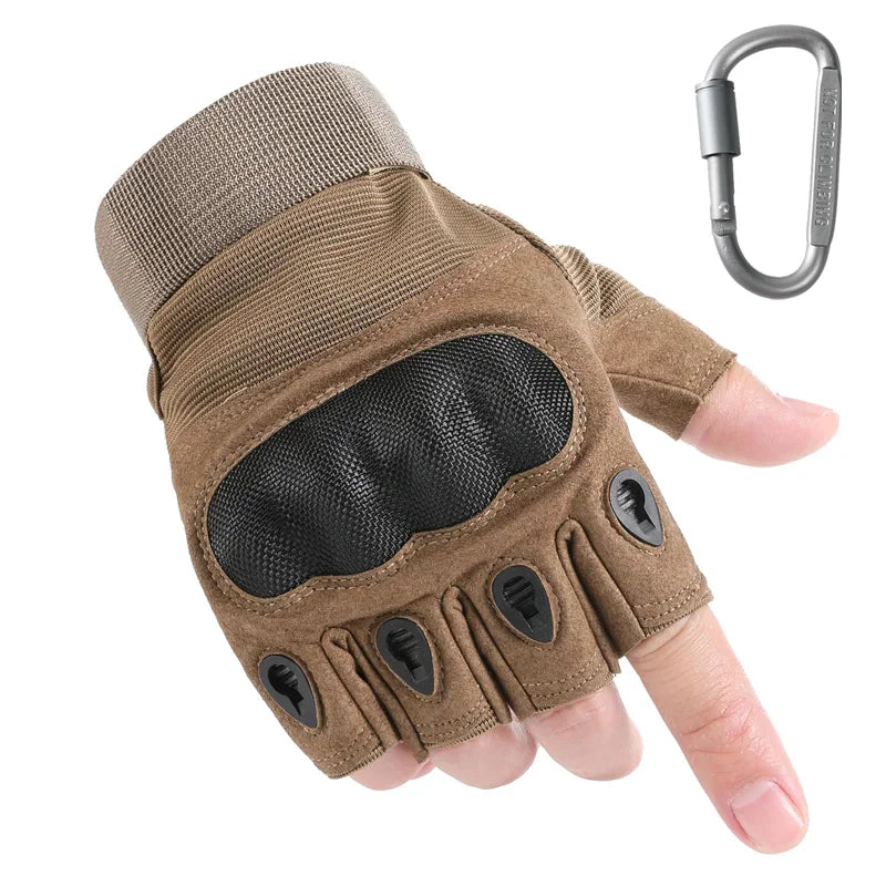 Tactical gloves Carbon fiber hard Knuckles