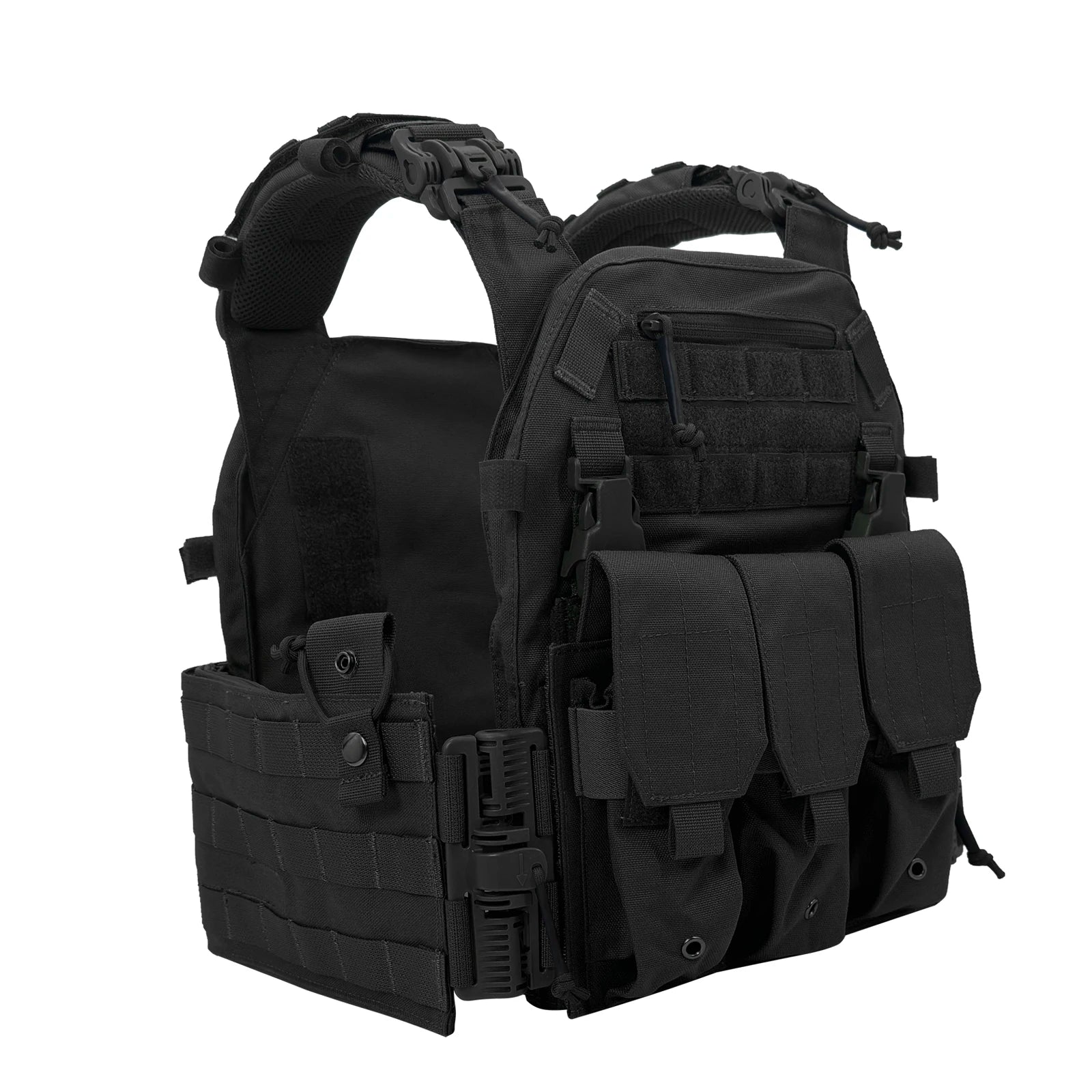 Quick Release Tactical Vest with Triple Pouch, Warriors Budget