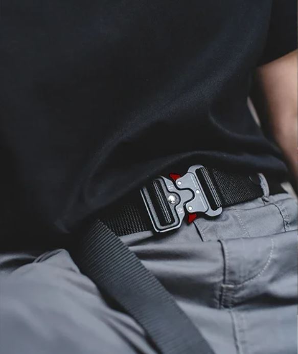 Tactical Quick Release Belt for Men & Women, Black Nylon, WARRIORS
