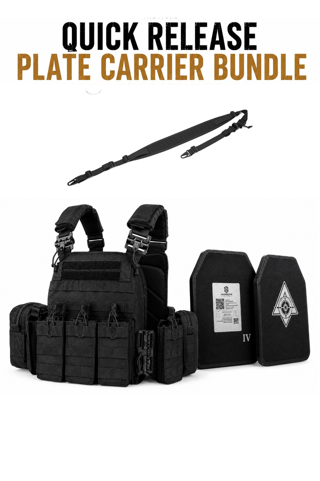 Full Kit Quick Release Plate Carrier with Level 4 Plates