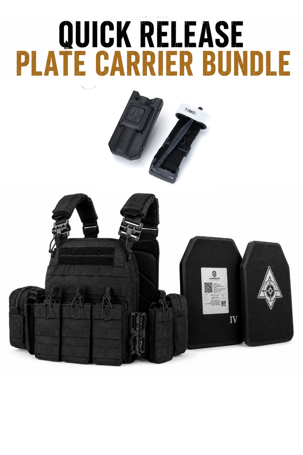 Full Kit Quick Release Plate Carrier with Level 4 Plates