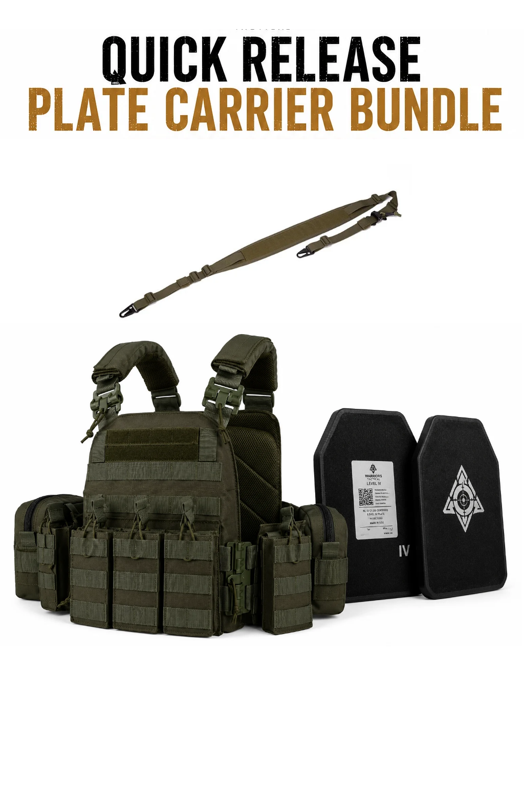 Full Kit Quick Release Plate Carrier with Level 4 Plates