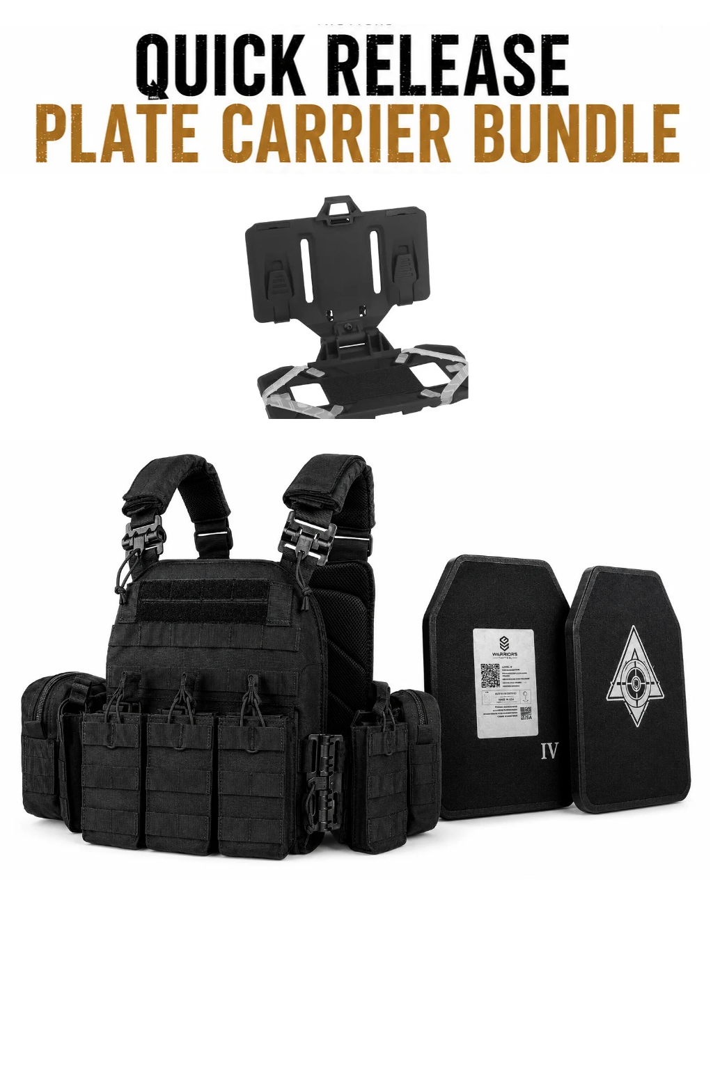Full Kit Quick Release Plate Carrier with Level 4 Plates