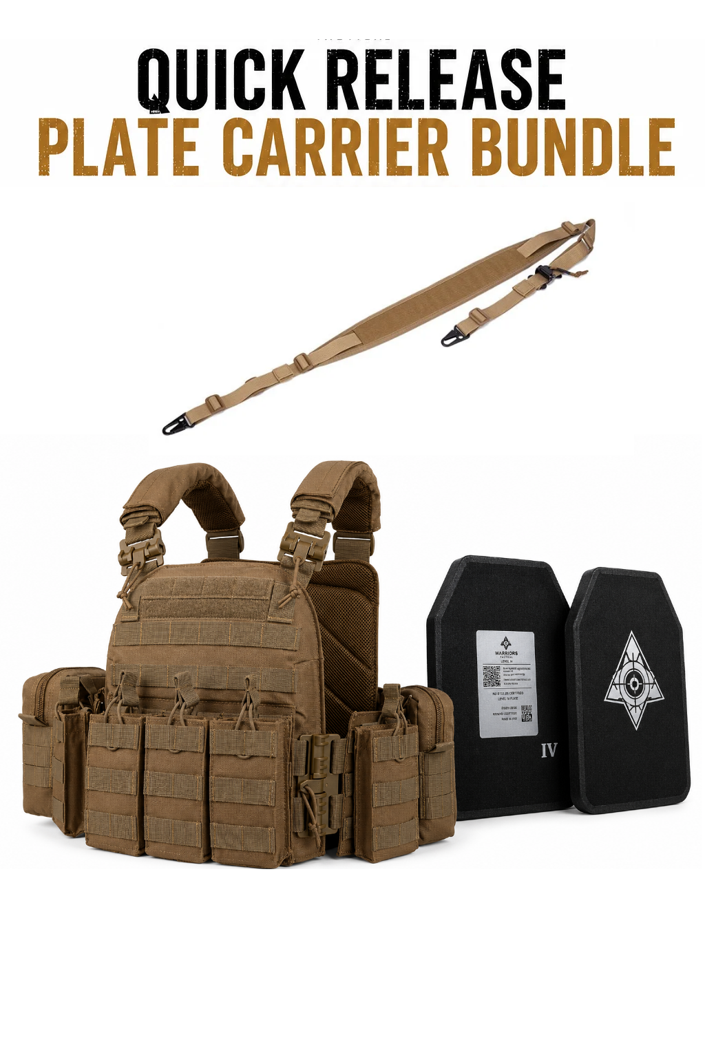 Full Kit Quick Release Plate Carrier with Level 4 Plates
