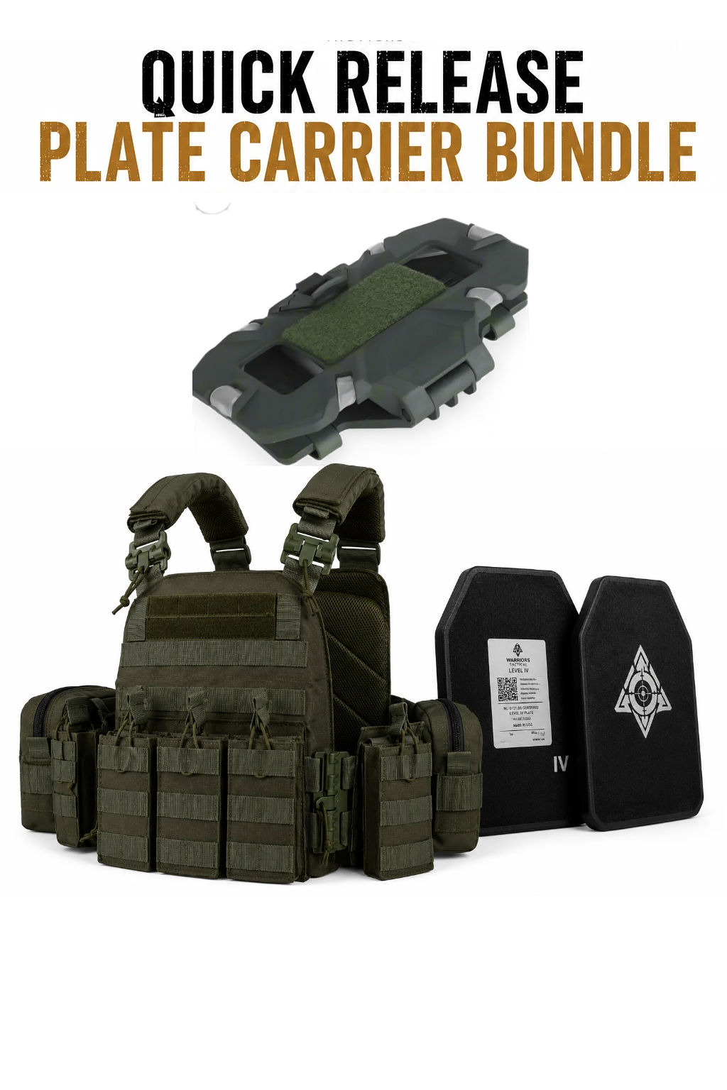 Full Kit Quick Release Plate Carrier with Level 4 Plates