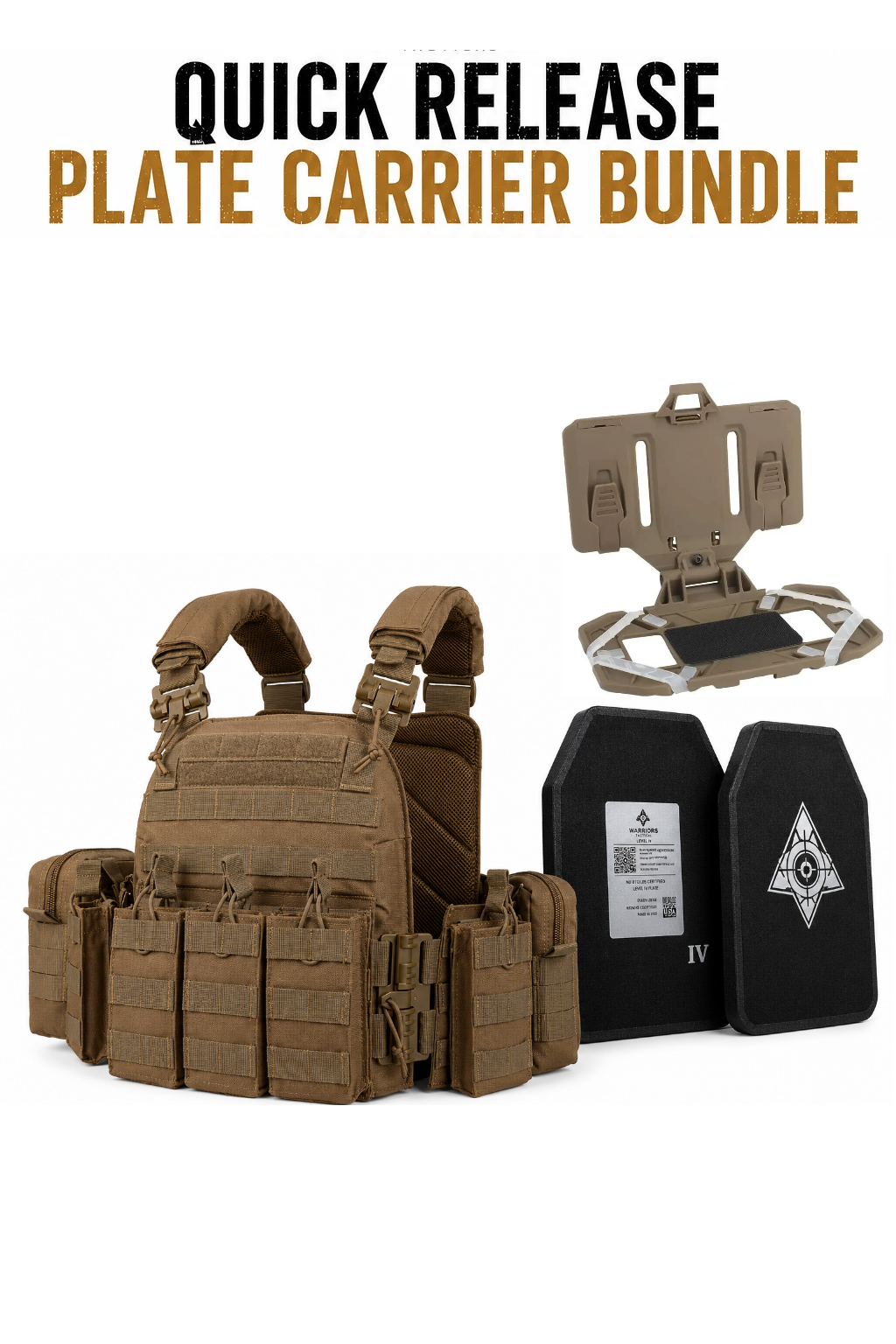 Full Kit Quick Release Plate Carrier with Level 4 Plates